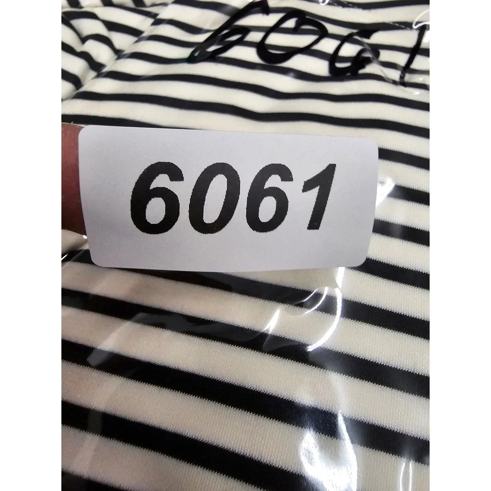 Member's Mark Womens Sandwash Striped T-Shirt Dress Black Modal Casual Size L